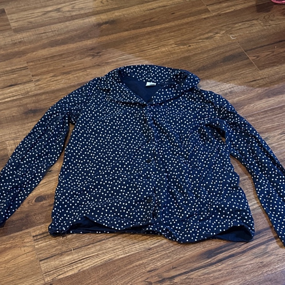 Amazon Essentials Navy Polka Dot Jacket